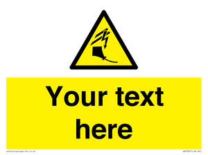 Custom warning kite flying near powerlines